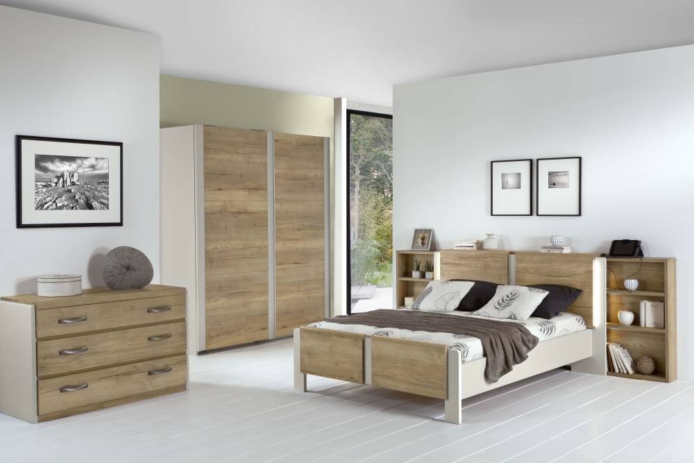 Calypso Ambiance Lit Droit avec Bloc Perle Naturel