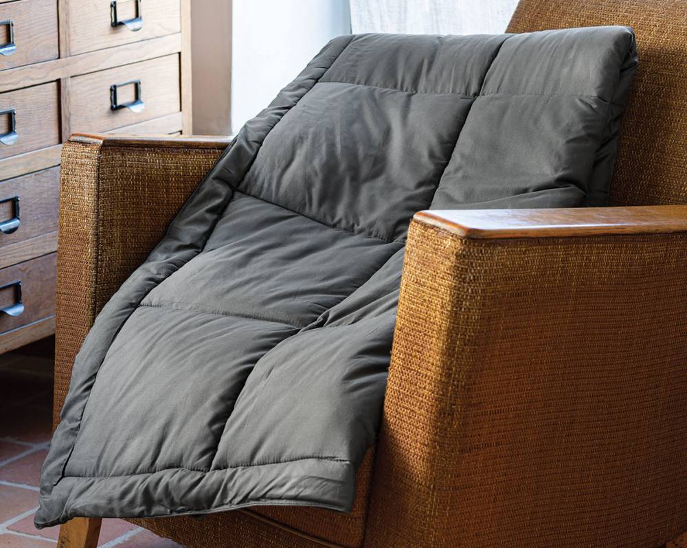 Dessus de lit LAZY Acier - Toison d'Or 1