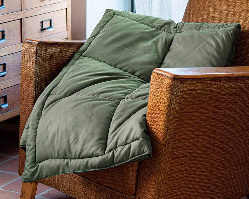Dessus de lit LAZY Argile - Toison d'Or 1